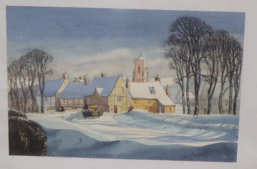 A pair of watercolours by Stanley Jezzard